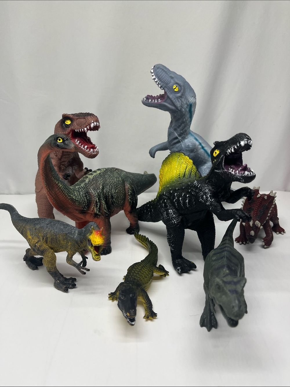 Assorted Kids Dinosaur Playset - 8 Multicolor Figures